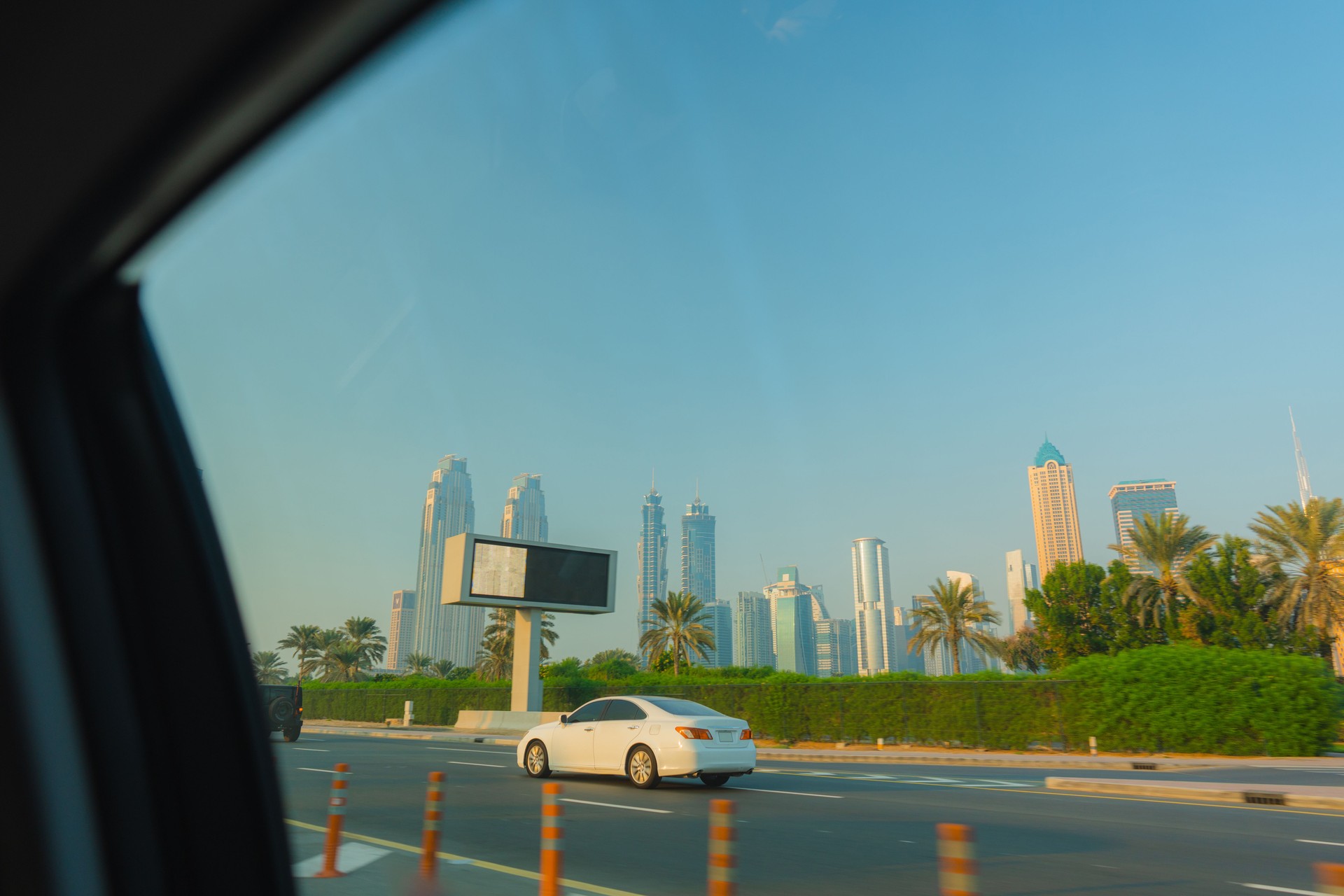 Dubai cityscape at sunset